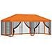 Gazebo con pareti laterali 6 x 3 m Arancione - Foto miniatura 1