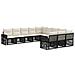 Set Divano da Giardino 11 pcs Nero e Bianco Crema polyrattan - Foto miniatura 1