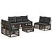 Set Divano da Giardino 8 pcs Grigio polyrattan - Foto miniatura 1