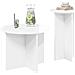 Set tavolini 2 pcs Bianco Lucido Legno ingegnerizzato - Foto miniatura 2