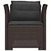 Poltrona a 1 Posto con Cuscini Aspetto Rattan PP Marrone - Foto miniatura 3
