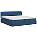 Letto con contenitore LED e materasso Blu 200 x 200 cm Tessuto - Foto miniatura 9