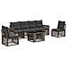 Set Divano da Giardino 7 pz Grigio e Grigio Scuro polyrattan - Foto miniatura 1