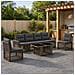 Set Divano da Giardino 7 pz Grigio e Grigio Scuro polyrattan - Foto miniatura 4