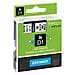 Nastro in Plastica per Etichettatrice Formato 19 mm x 7 m Nero e Verde - Foto miniatura 2