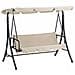 Dondolo Da Giardino Con Fuznione Letto Color Beige In Acciaio - Foto miniatura 5