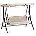 Dondolo Da Giardino Con Fuznione Letto Color Beige In Acciaio - Foto miniatura 1