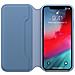 Custodia Folio in Pelle (per iPhone XS) - Fiordaliso - Foto miniatura 3