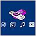 Chiavetta USB 2.0 Vivid 64GB Bianca e Viola - Foto miniatura 3