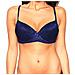 Reggiseno Lizzy Seducente Pizzo Coppe Semi Imbottite E Bretelle Regolabili - Blu E 5a - Foto miniatura 1