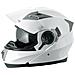 Casco Modulare Apribile Moto Touring Sport Visiera Parasole Bianco L - Foto miniatura 4