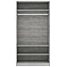 Armadio Grigio Cemento 100x50x200 cm in Legno Multistrato - Foto miniatura 3