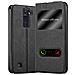 Custodia Compatibile Con Lg K8 2016 In Nero Cometa - Coperchio Protettivo Con Chiusura Magnetica, Funzione Stand E 2 Finestre Di Visualizzazione - Foto miniatura 1