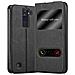 Custodia Compatibile Con Lg K8 2016 In Nero Cometa - Coperchio Protettivo Con Chiusura Magnetica, Funzione Stand E 2 Finestre Di Visualizzazione - Foto miniatura 4