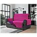 Copridivano Antimacchia - Salvadivano Trapuntato Double Face - 3 Posti Per Seduta Da 170 A 195 Cm - Fuxia / mora - Foto miniatura 1