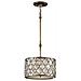 Pendente Cilindrico 1 Luce Soffitto Argento Lucido, E27 - Foto miniatura 1