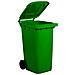Bidone Carrellato Per Raccolta Differenziata 240 Litri - Verde Chiaro - Foto miniatura 1