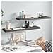 Scaffali A Parete 2 Pz Grigio Lucido 90x23,5x3,8 Cm In Mdf - Foto miniatura 1