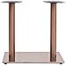 Gamba Per Tavolino Da Bar Ottone 70x40x72 Cm In Acciaio Inox - Foto miniatura 2