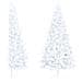Albero di Natale Artificiale Metà con Supporto Bianco 180cm PVC - Foto miniatura 2
