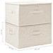 Scatole Portaoggetti 2pz in Tessuto 43x34x23 cm Crema - Foto miniatura 10