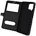 Custodia Samsung Galaxy A22 4g, M32 E M22 Con Doppia Finestra Supporto Nera - Foto miniatura 1