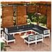 Set Divani Da Giardino 13 Pz Con Cuscini Bianchi Legno Di Pino - Foto miniatura 1