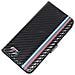 Custodia Flip Cover Real Leaher Case Size M Universale Carbon Black - Foto miniatura 1