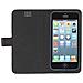 Custodia Flip Cover Real Leaher Case Size M Universale Carbon Black - Foto miniatura 2