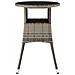 Tavolo Giardino 60x75 Cm Vetro Temperato E Polyrattan Grigio - Foto miniatura 2