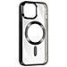 Cover Magsafe Per Iphone 15 Pro Silicone Bordo Cromato Nero - Foto miniatura 2