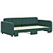 Divano Letto Con Letto Estraibile Verde Scuro 100x200cm Velluto - Foto miniatura 3