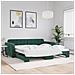 Divano Letto Con Letto Estraibile Verde Scuro 100x200cm Velluto - Foto miniatura 1