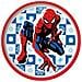 Piatto Piano Bianco E Rosso Per Bambini In Plastica Spiderman Uomo Ragno Con Base Antiscivolo - Foto miniatura 1