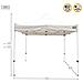 Gazebo Pieghevole Altezza Regolabile Acciaio Poliestere 420d Oxford Bianco 300 X 320 X 300 Cm - Foto miniatura 4