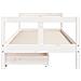 Giroletto Bambini con Cassetti Bianco 80x200cm Massello di Pino - Foto miniatura 9