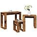Nido Di Tavoli 3 Pz Legno Antico In Legno Multistrato - Foto miniatura 1