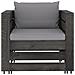 Set Salotto Da Giardino 2pz Con Cuscini Legno Impregnato Grigio - Foto miniatura 4