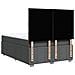 Giroletto a Molle con Materasso Grigio Scuro 140x190 cm Tessuto - Foto miniatura 8
