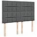 Giroletto a Molle con Materasso Grigio Scuro 140x190 cm Tessuto - Foto miniatura 9
