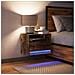 Comodino a Parete con luci LED Rovere Fumo - Foto miniatura 5