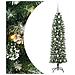 Albero di Natale Artificiale Sottile Verde e Bianco 150 cm - Foto miniatura 1