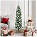 Albero di Natale Artificiale Sottile Verde e Bianco 150 cm - Foto miniatura 2