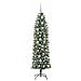 Albero di Natale Artificiale Sottile Verde e Bianco 150 cm - Foto miniatura 3