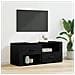 Mobile TV Rovere Nero 100 x 35 x 40 cm Legno multistrato - Foto miniatura 2