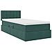 Letto con Contenitore Verde Scuro 100 x 200 cm Velluto - Foto miniatura 5