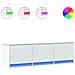 Mobile TV con led Bianco 140 x 34 x 40 cm Legno multistrato - Foto miniatura 3