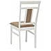 Sedia da pranzo 2 pcs Bianco e marrone Legno di gomma solido - Foto miniatura 7