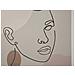 Stampa Con Cornice Face C Line Art Volto Femminile Nei Toni Terra 35x47 Cm - Foto miniatura 2
