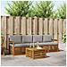 Set divani con cuscino 5 pcs Grigio Naturale e Chiaro - Foto miniatura 2